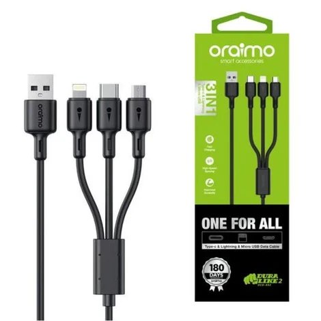 3-in-1- 3 Oraimo Fast Charging Cable